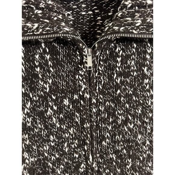 CHICO'S Brown Full Zip Sweater 1 M Heavyweight Warm Chunky - Picture 6 of 10